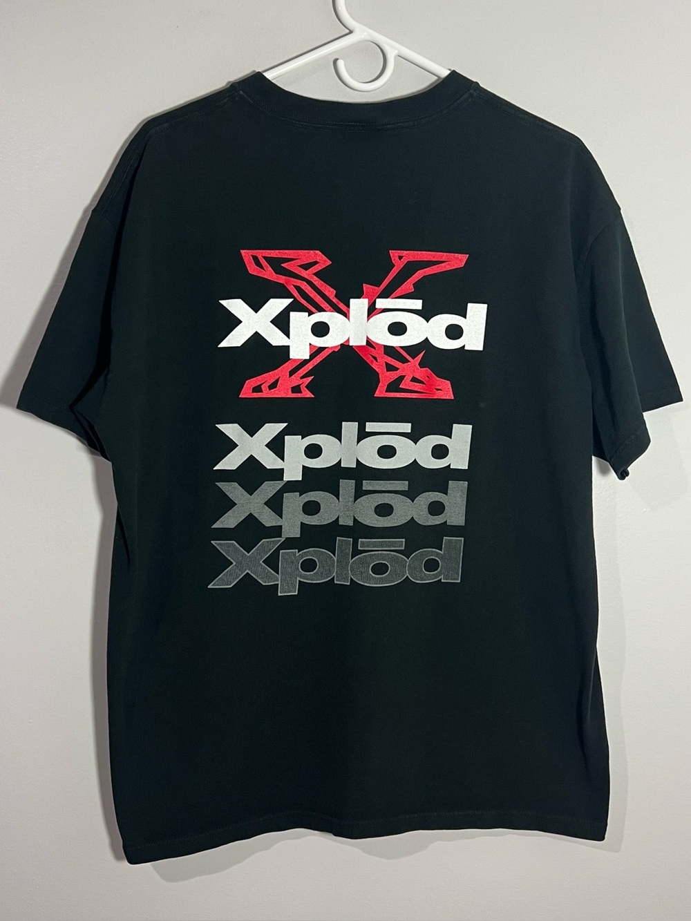 Vintage Sony Xplod Audio Promo Black Red White Short Sleeve T-Shirt Mens Large